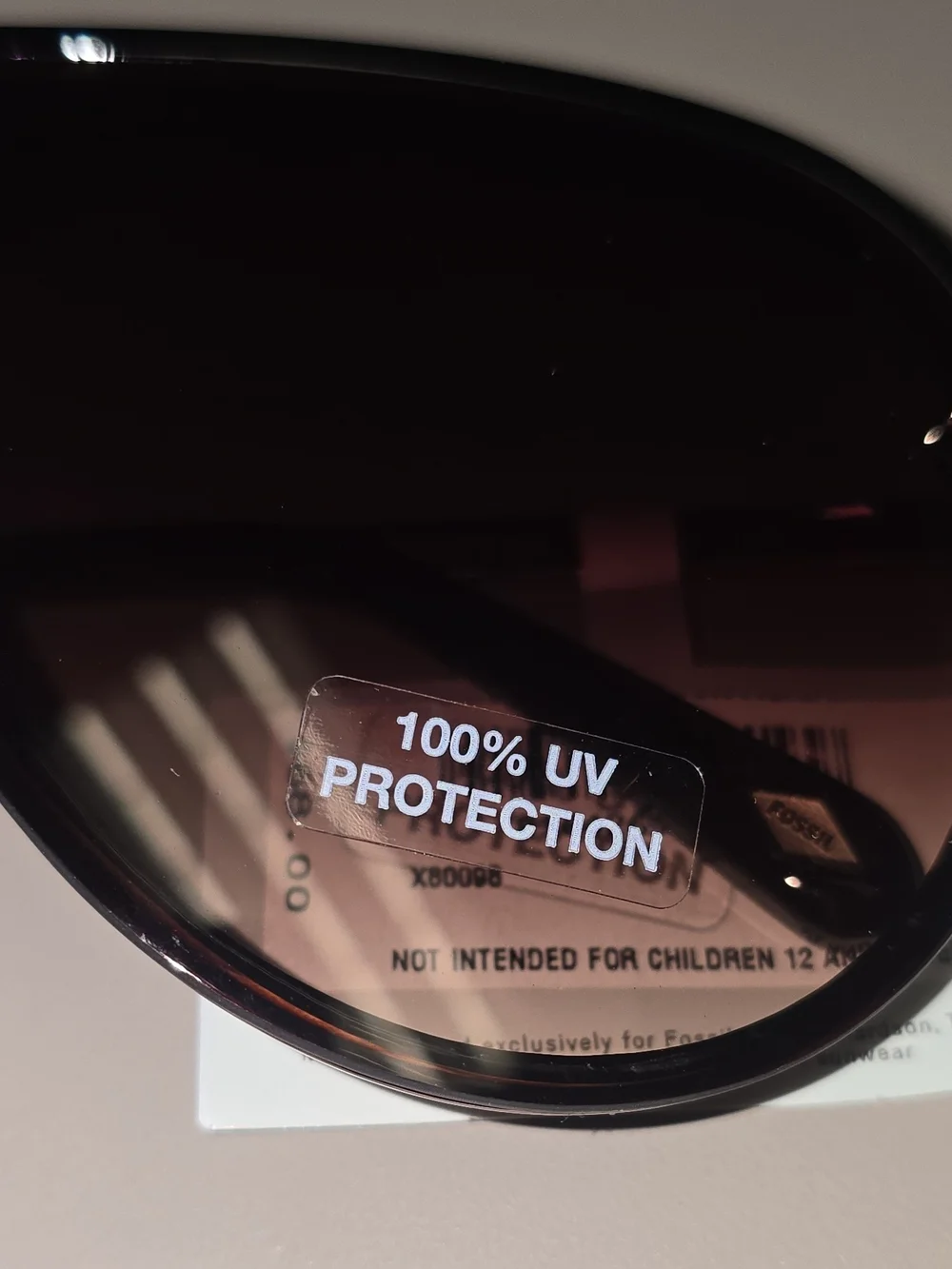 New Fossil X80098 Unisex Shield Aviator Sunglasses Brown Rose Gold NWT